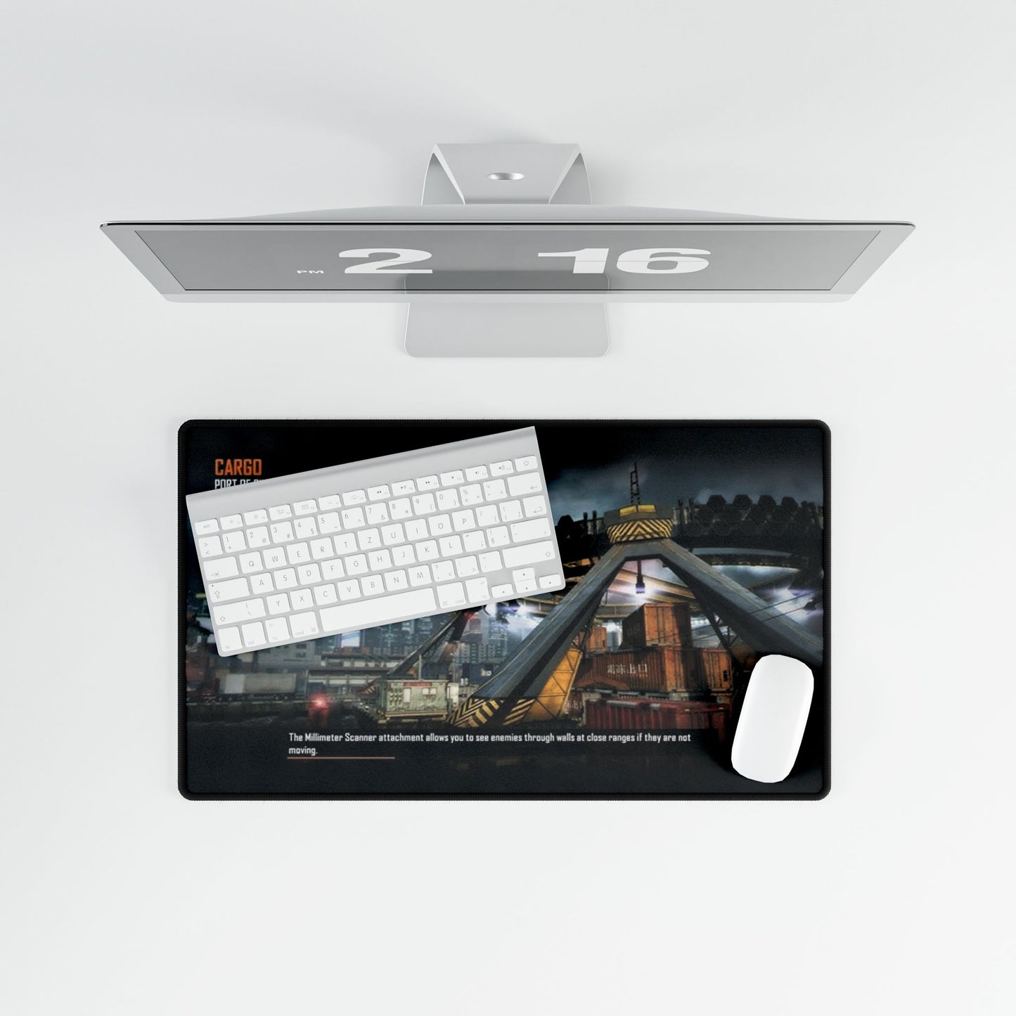 Call of Duty themed Gaming desk mat map -"CARGO"-Stylish Gaming Desk Mat with Futuristic Cityscape Design