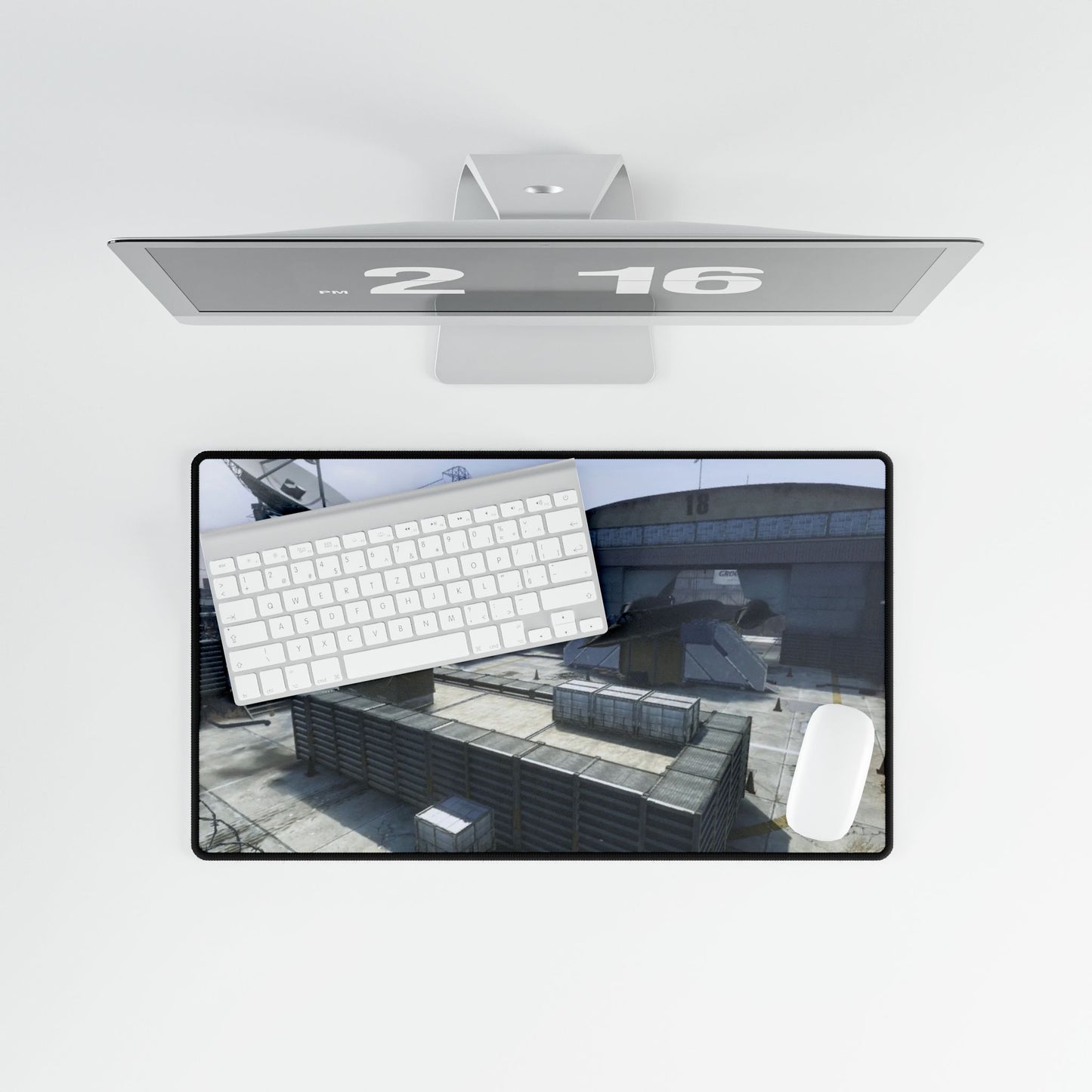 Custom Call of Duy Desk Mat DLC map "HANGER" — Urban Rooftop Gaming Mouse Pad (Large)