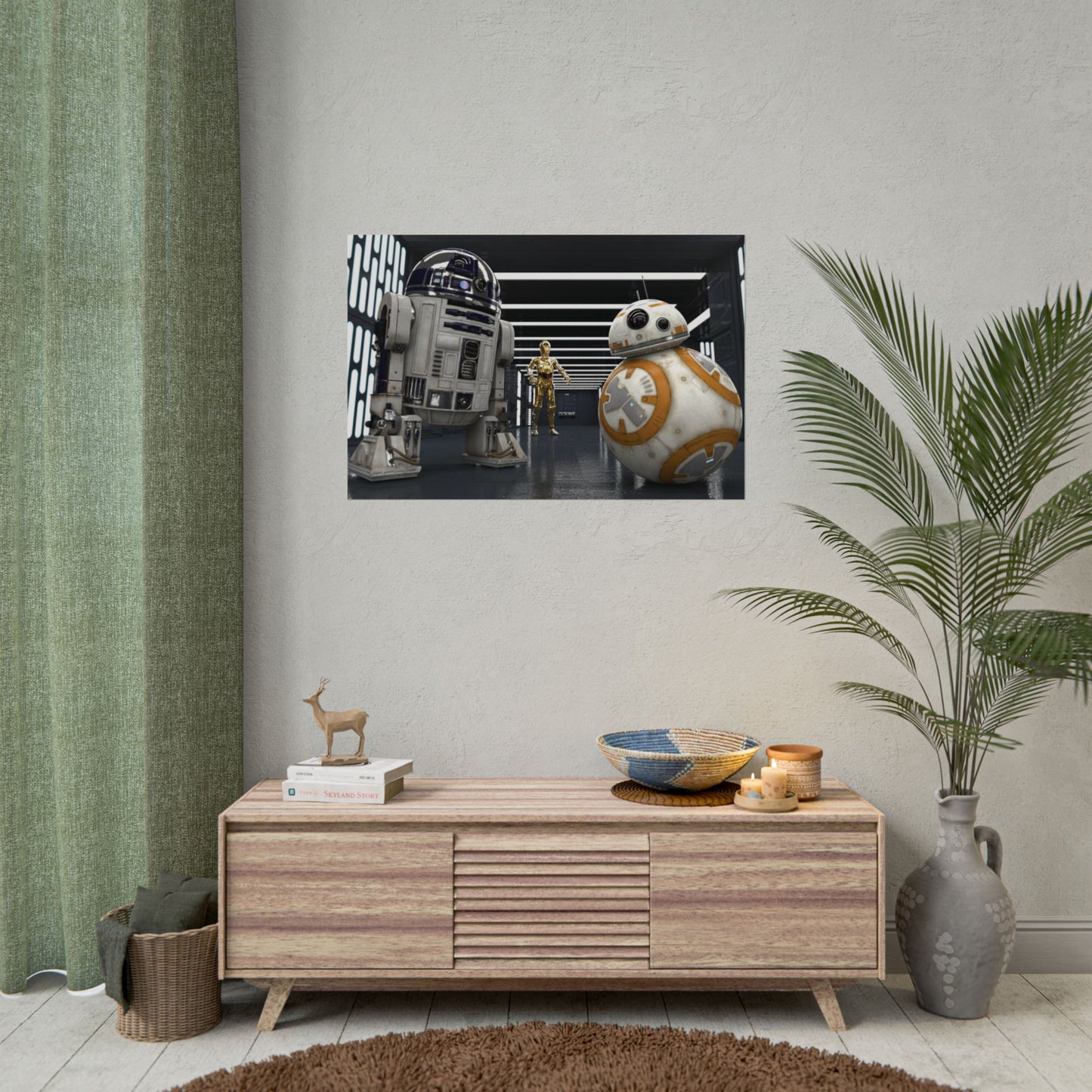 Star Droid Poster — R2-D2, BB-8 & C-3PO Star Wars Wall Art (Rolled Poster)