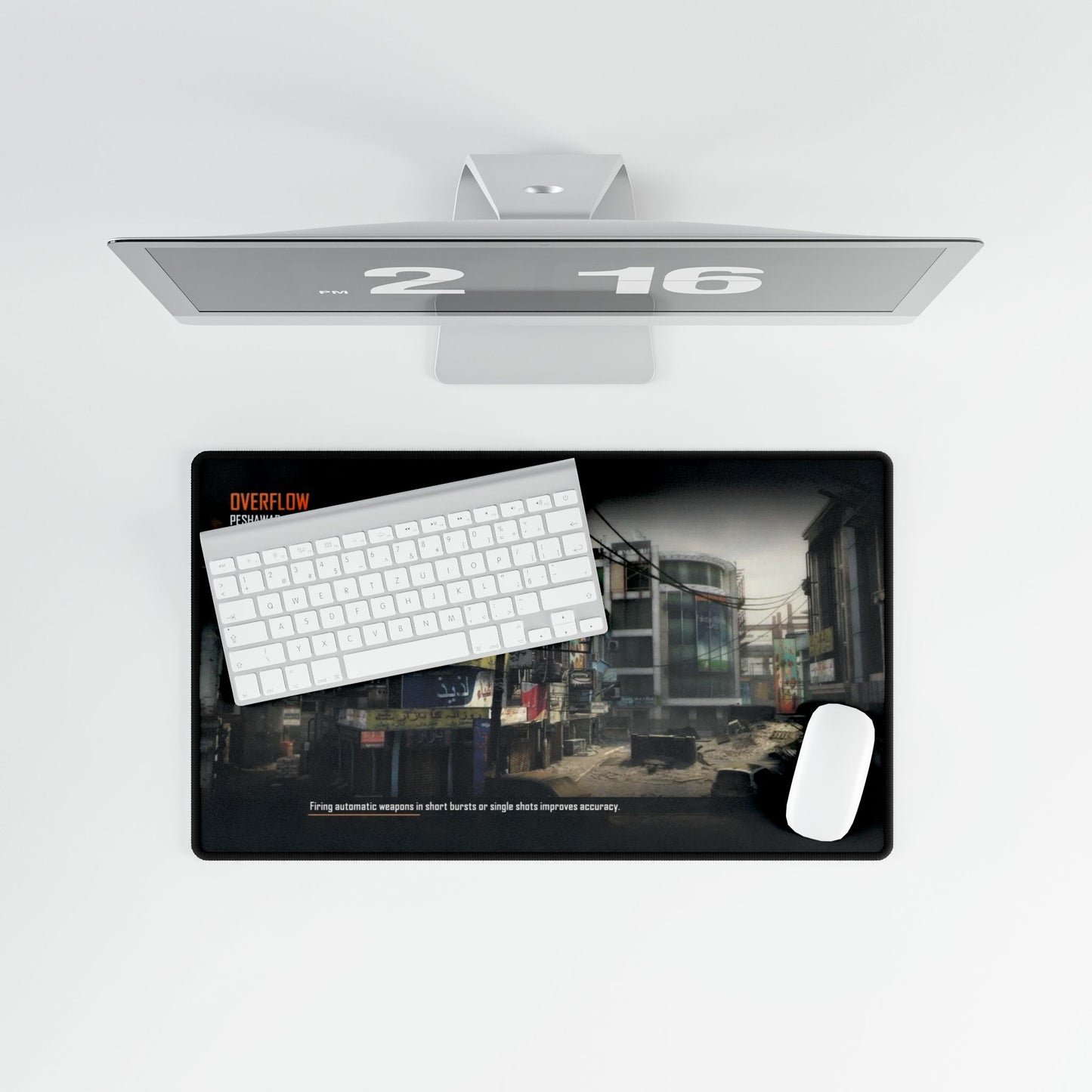 Call of Duty themed deskmats map - "OVERFLOW" - Stylish Work Surface for Gamers & Professionals