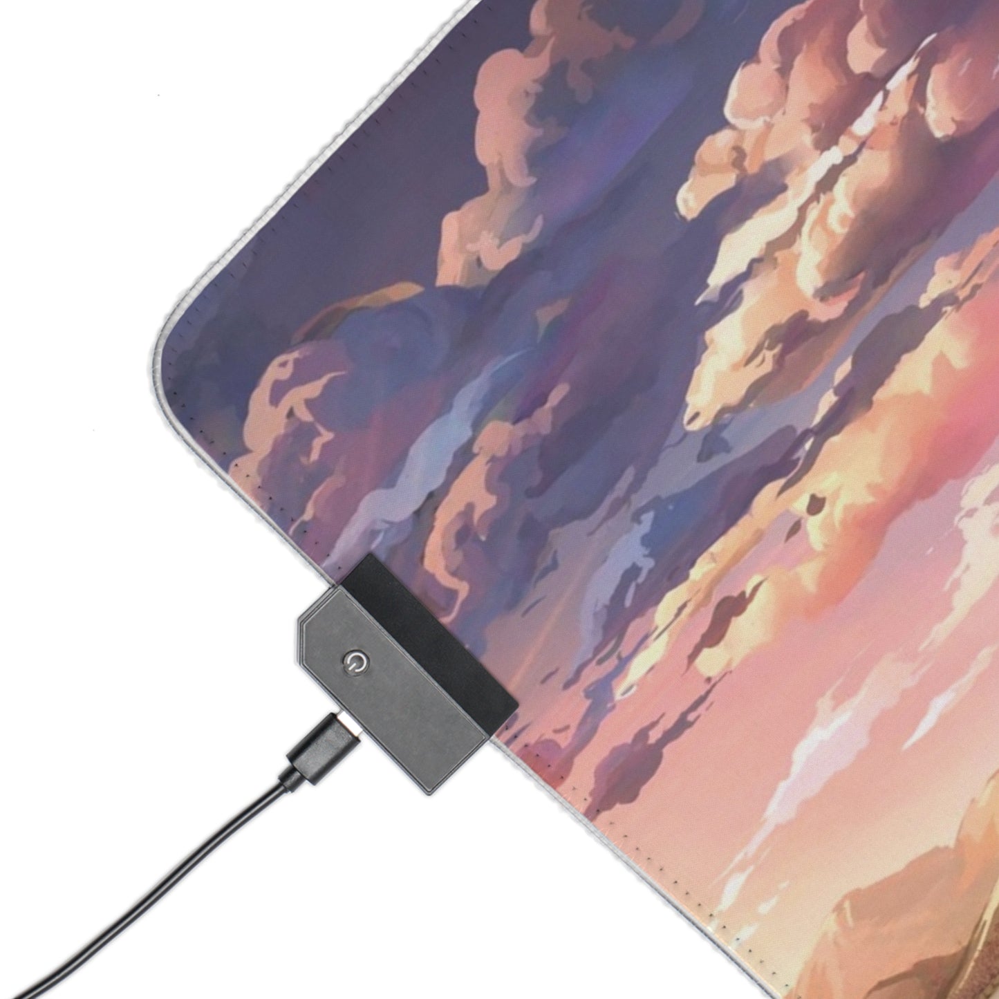 LED Gaming Mouse Pad — Scenic Sunset RGB Desk Mat