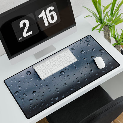 Rain Droplets Desk Mat