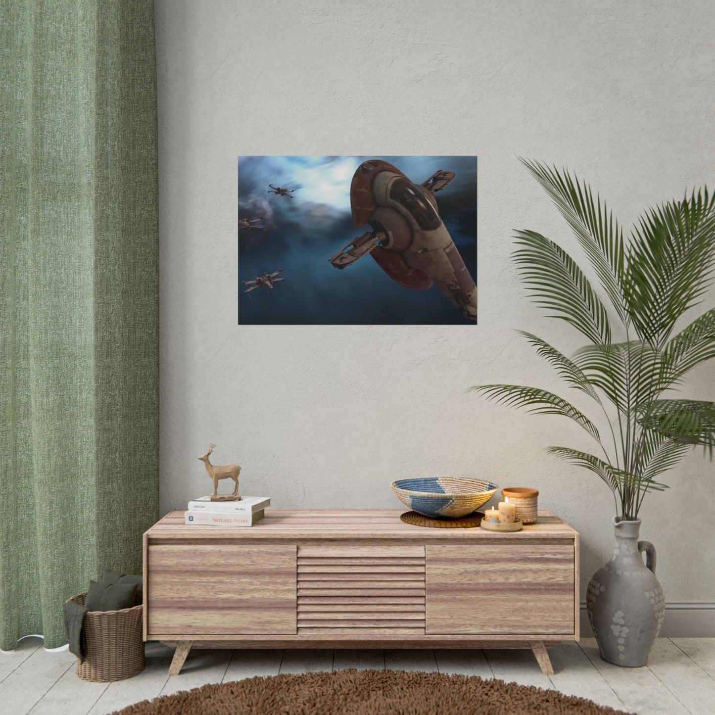 StarWars Spacefighter "slave 1" Sci‑Fi Poster — Rolled Wall Art