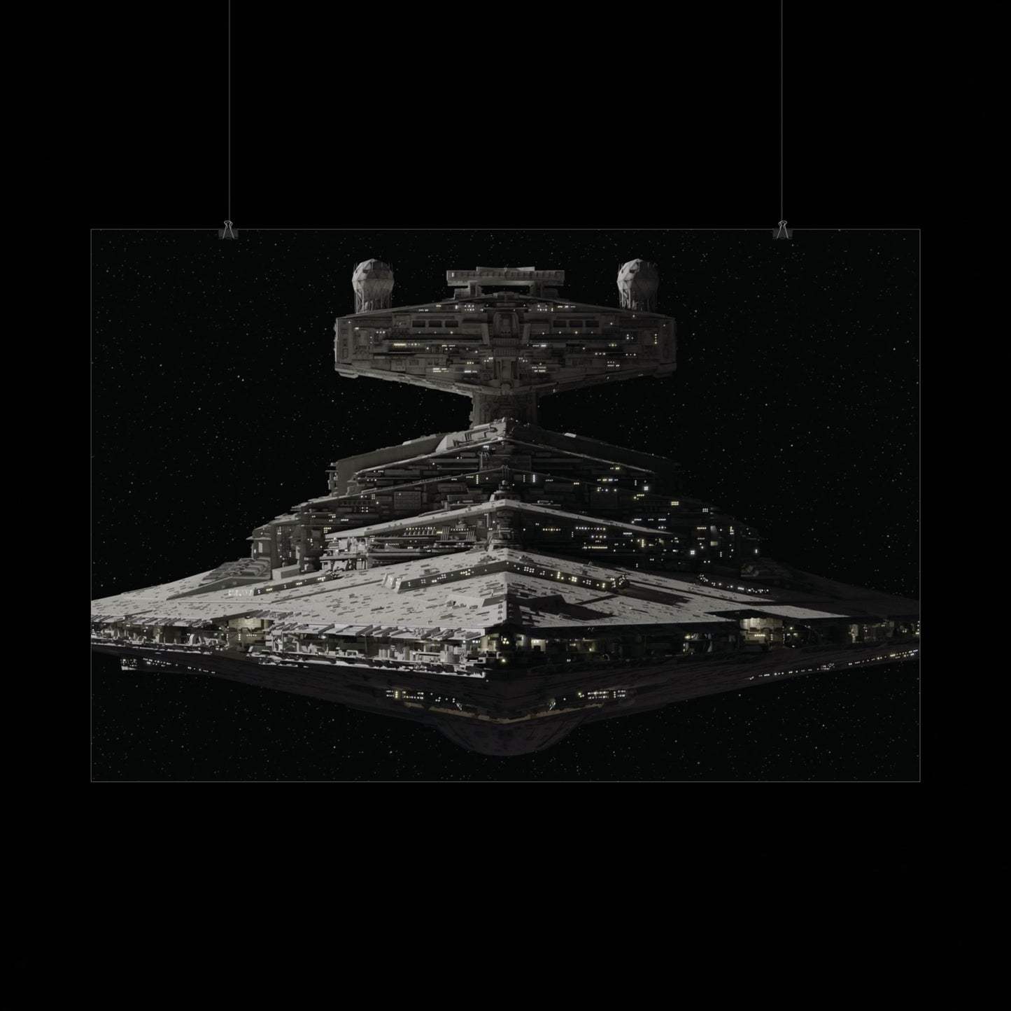 Imperial Star Destroyer Space Poster — StarWars Movie Wall Art (Rolled Poster)