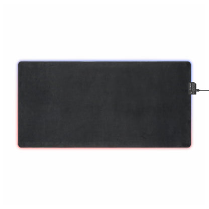 RGB LED Gaming Mouse Pad — Sleek Black with Color Wave Design