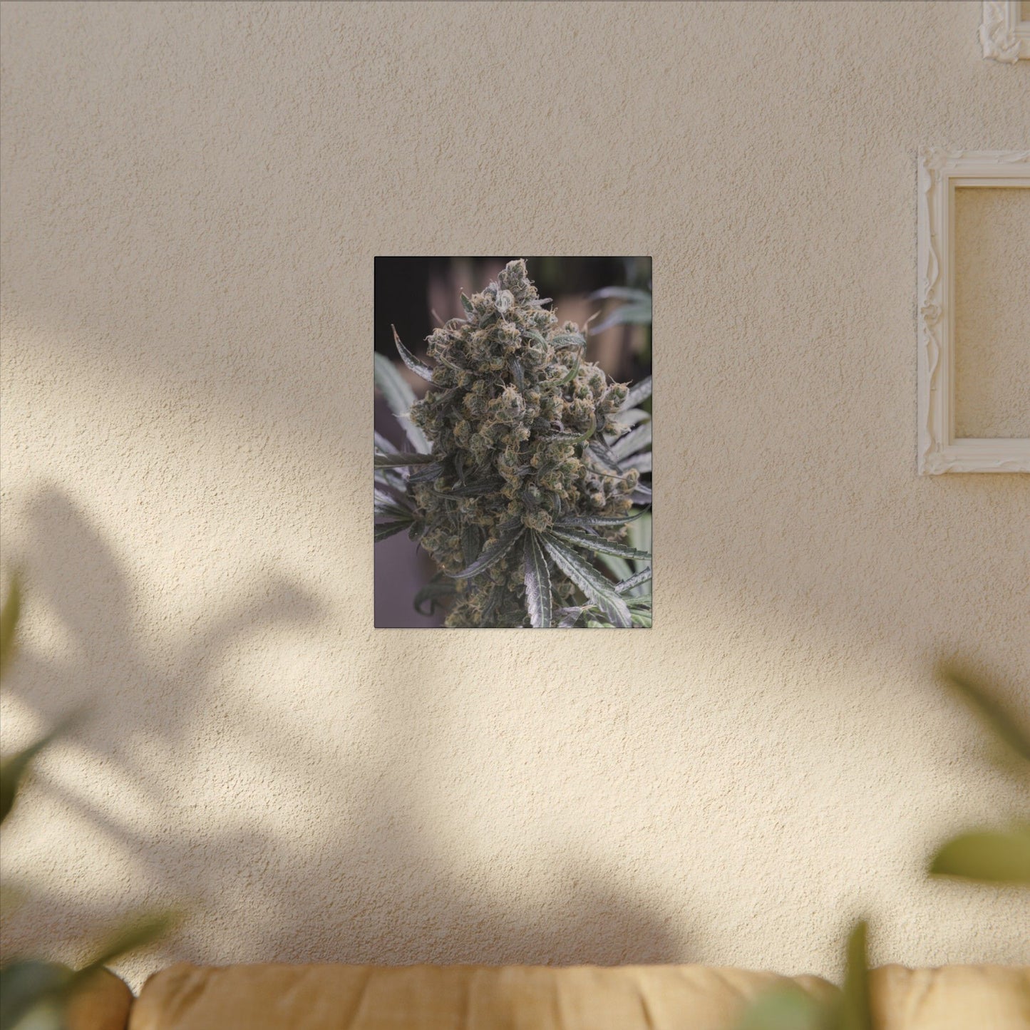 Cannabis Bud Photo Canvas Print — Matte Stretched Wall Art decoration perfect holiday gift for smokers