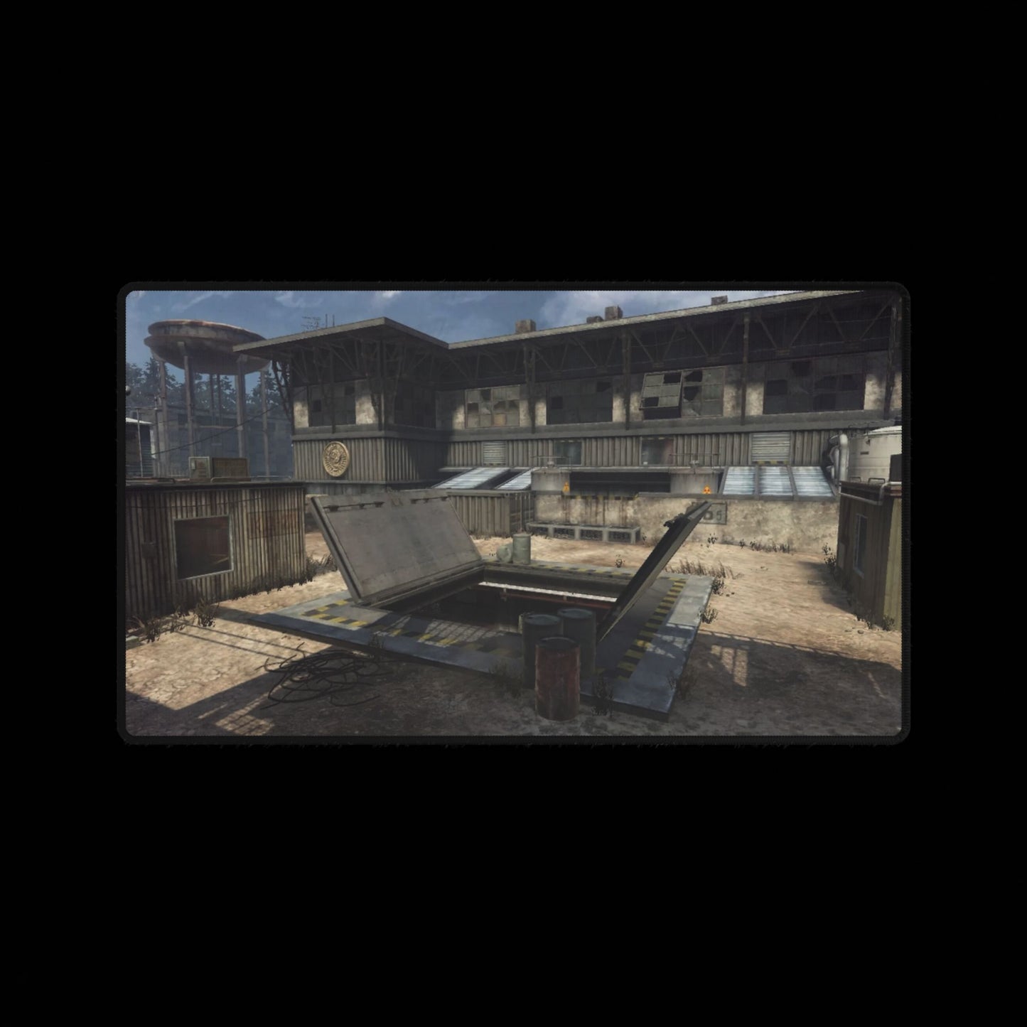 Custom made Call of Duty black ops 1 Desk Mat map "RADIATION"  — Rustic Military Gaming Mouse Pad