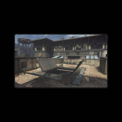 Custom made Call of Duty black ops 1 Desk Mat map "RADIATION"  — Rustic Military Gaming Mouse Pad