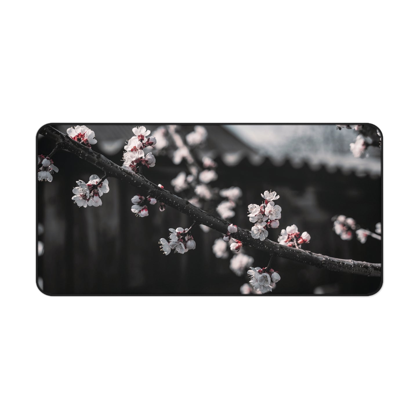 Cherry Blossom Desk Mat – Minimal Floral Office Mouse Pad
