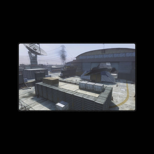 Custom Call of Duy Desk Mat DLC map "HANGER" — Urban Rooftop Gaming Mouse Pad (Large)