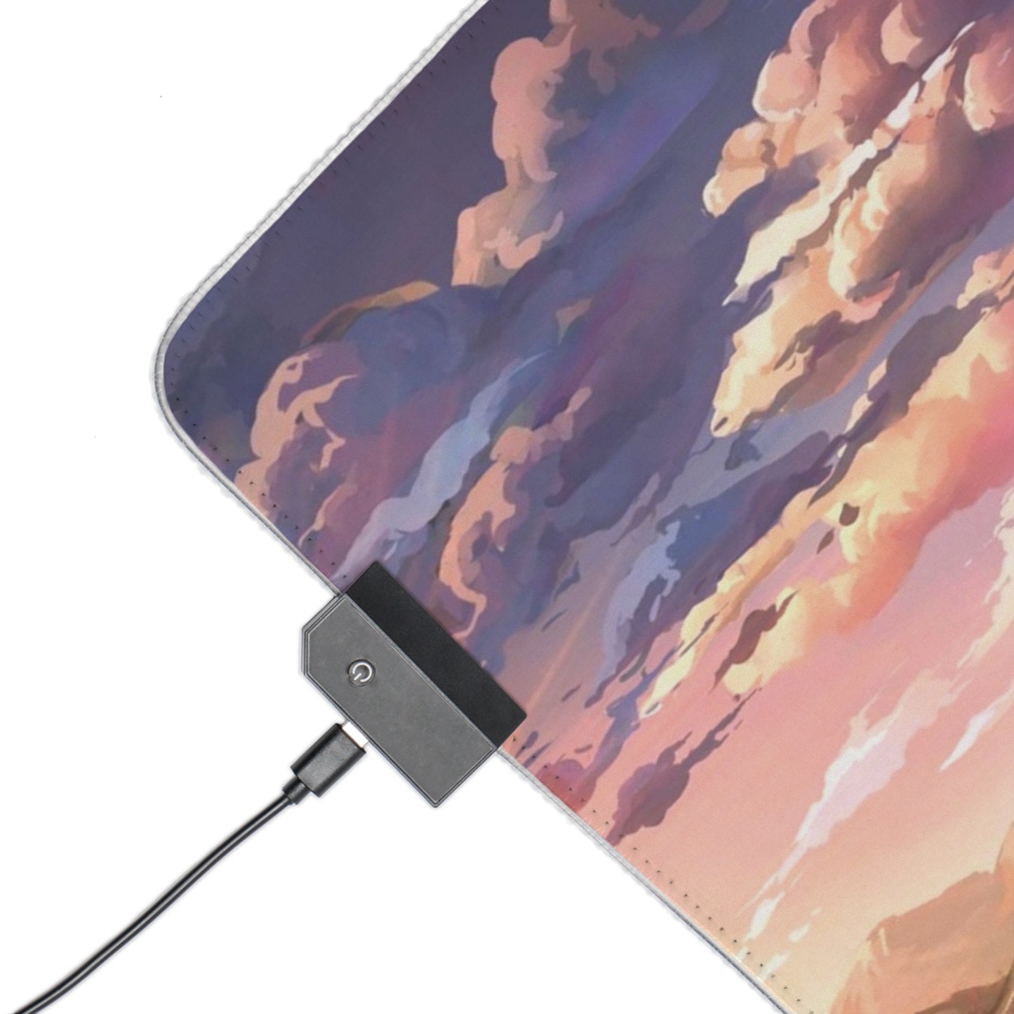 LED Gaming Mouse Pad — Scenic Sunset RGB Desk Mat
