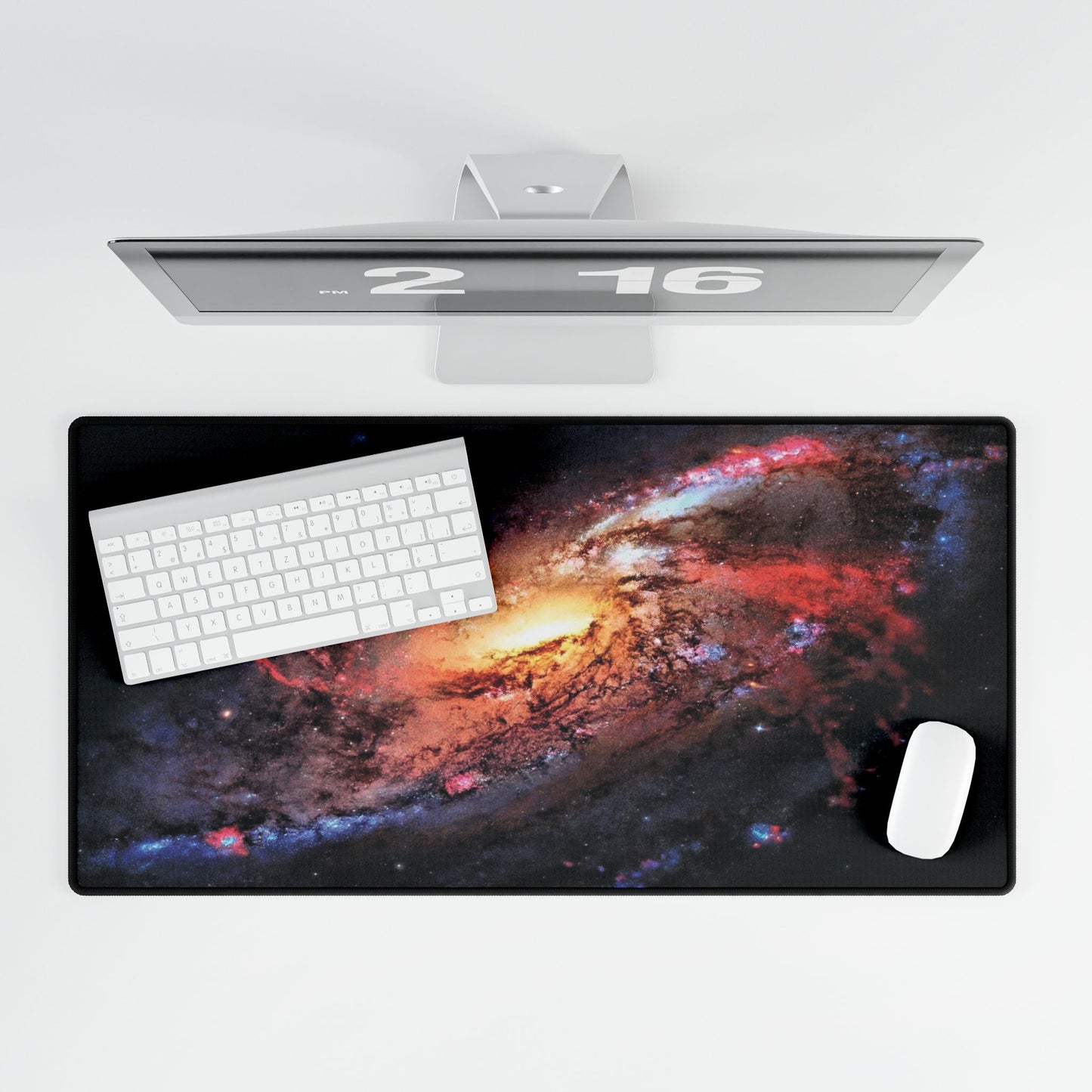 Galaxy swirl Desk Mat — Large Space-Themed Mousepad