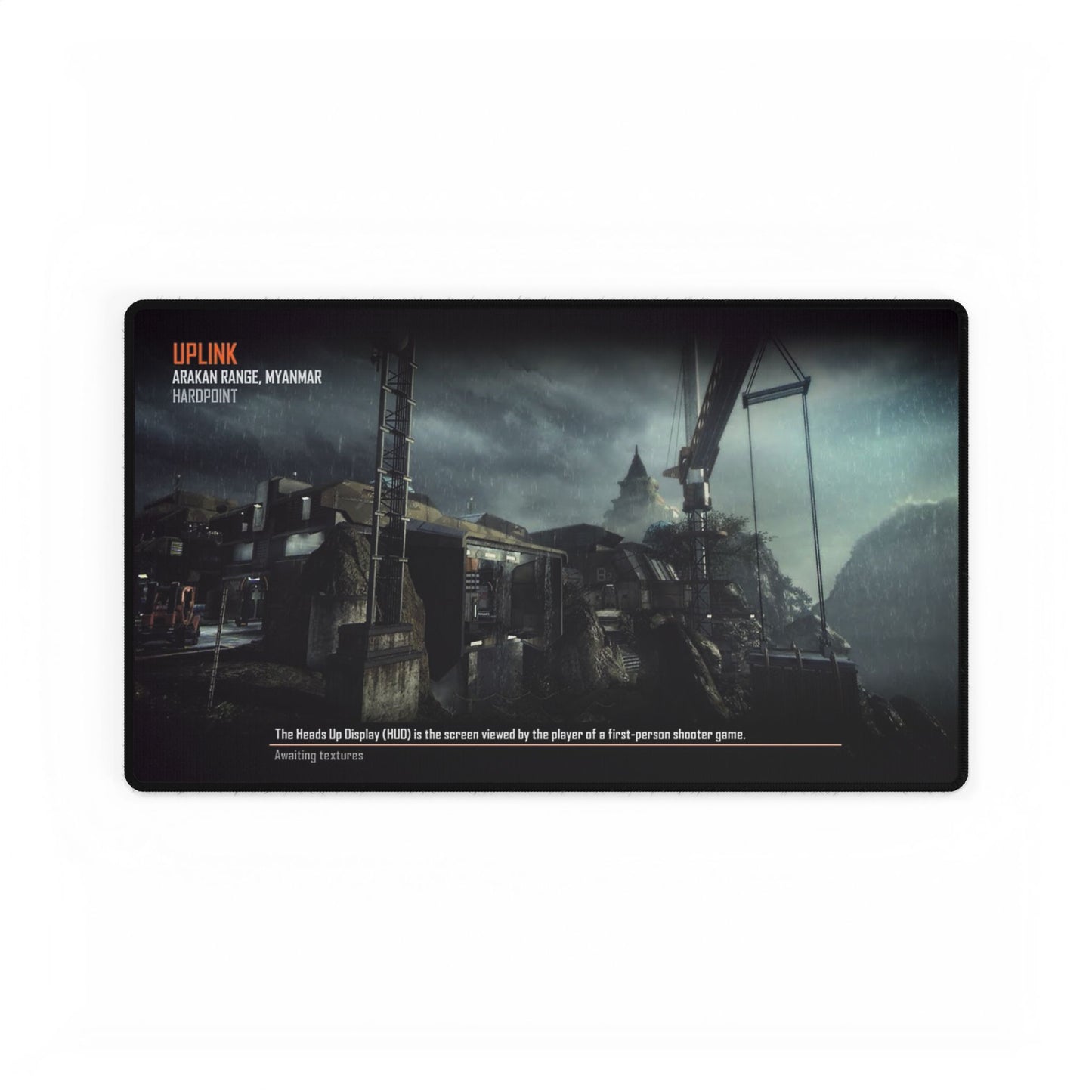 Call of Duty themed Gaming Desk Mat -map "UPLINK" Design for PC Gamers