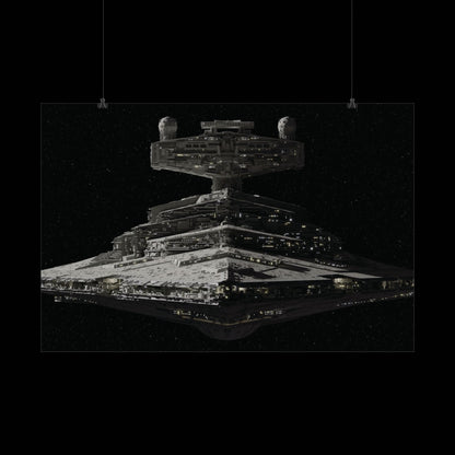 Imperial Star Destroyer Space Poster — StarWars Movie Wall Art (Rolled Poster)