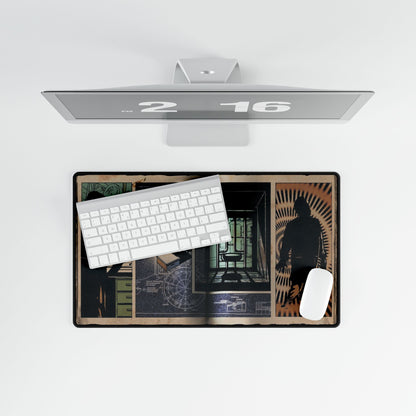 Custom made mouse pad, Call of Duty black ops 1 zombies "ASCENSION"— Vintage Detective & Laboratory Illustration