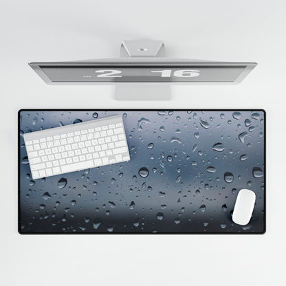 Rain Droplets Desk Mat
