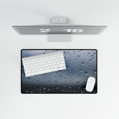 Rain Droplets Desk Mat