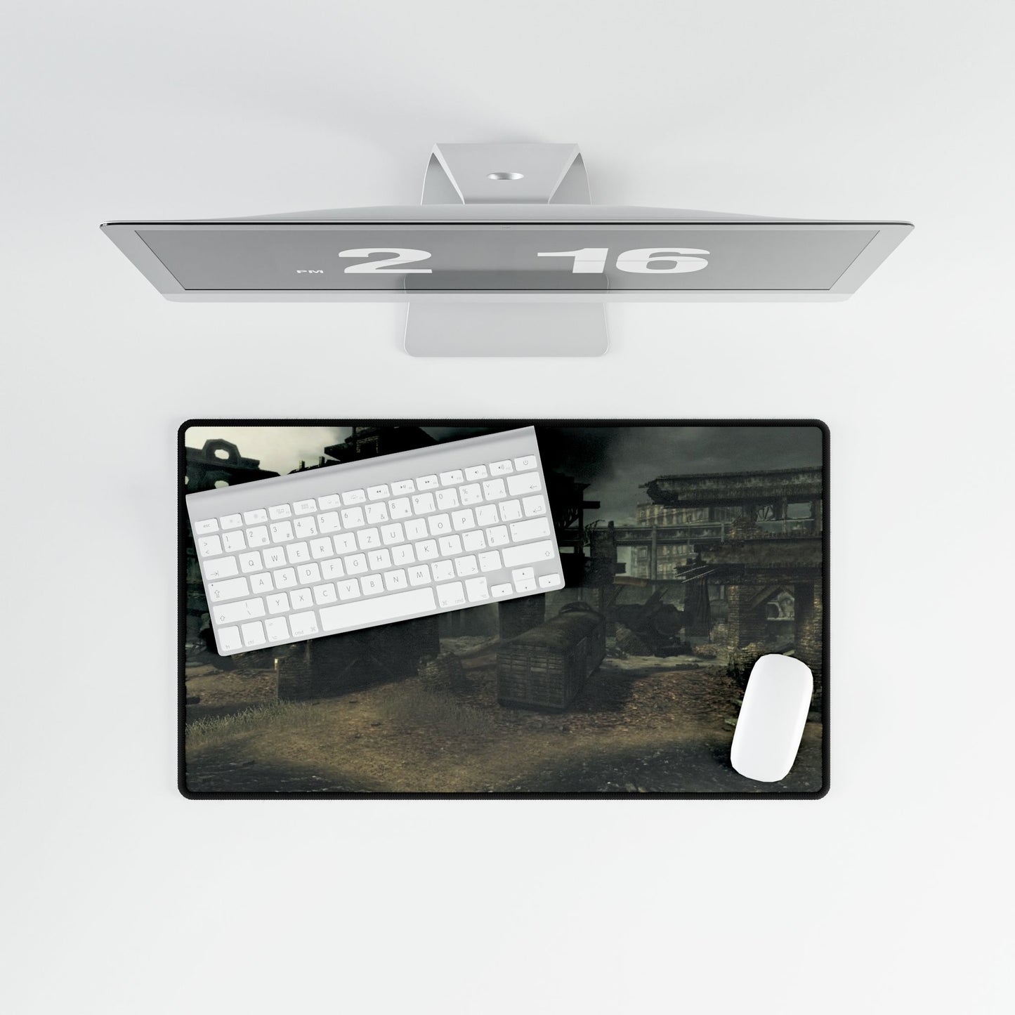 Custom Gaming Desk Mat Call of Duty World at War multiplayer map "ROUNDHOUSE" — War Landscape Mouse Pad