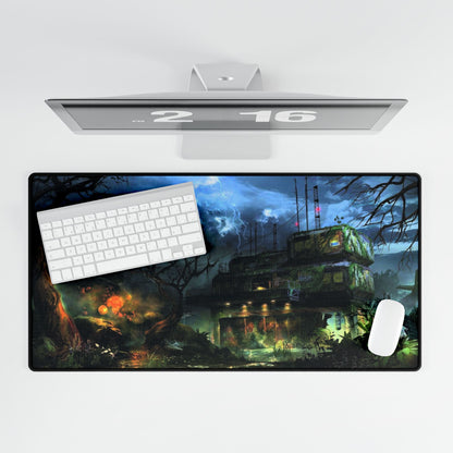 Call of Duty zombies themed Gaming Desk Mat —ZETSUBOU NO SHIMA" Zombies map  Haunted House Nightscape XL Keyboard Mouse Pad