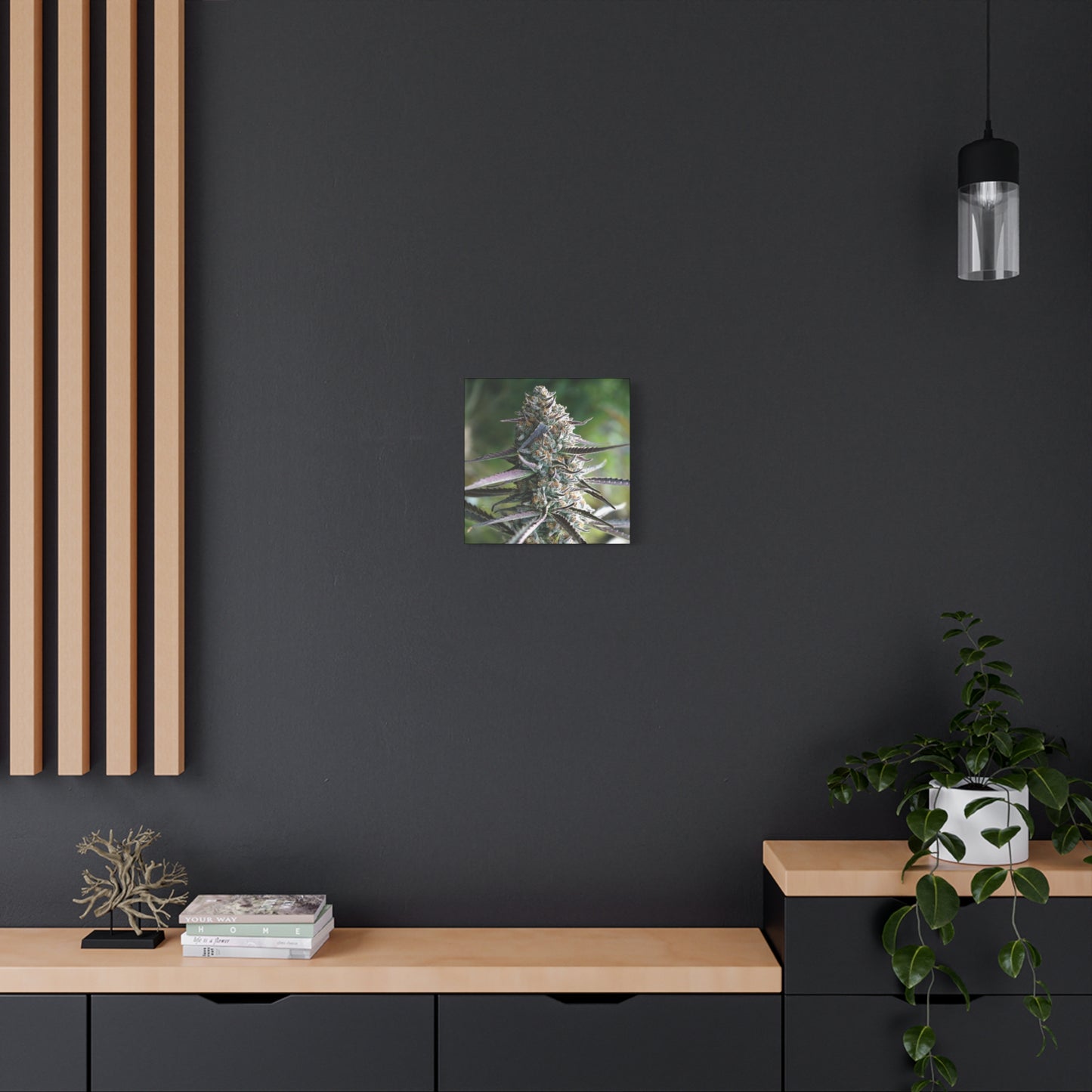 Cannabis Bud Canvas Print — Botanical Marijuana Wall Art (Matte Stretched)