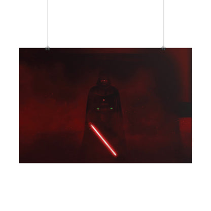 Dark Sith Knight Rolled Poster – Red Star wars themed