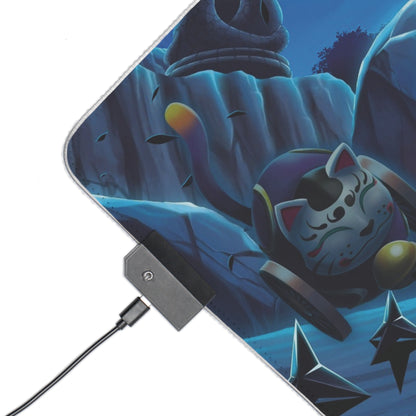 LED Gaming Mouse Pad — Naruto Action RGB Desk Mat for Gamers