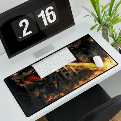 Call of Duty Black ops 3 zombies themed mousepads "GOROD KROVI" Dragon Fire Desk Mat – Fantasy Gaming Mouse Pad for gamers and office workers