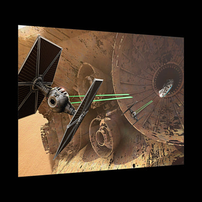 StarWars Millenium falcon space battle- Star wars themed poster