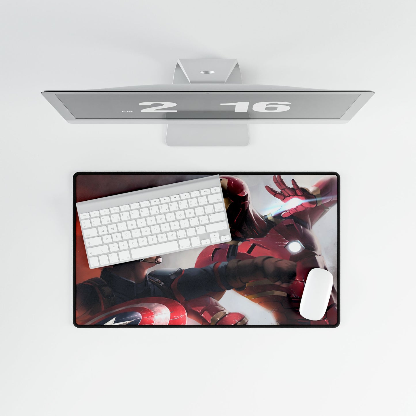 Marvel captain America vs iron man desk mat