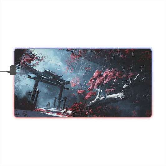 Cherry Blossom Torii LED Gaming Mouse Pad