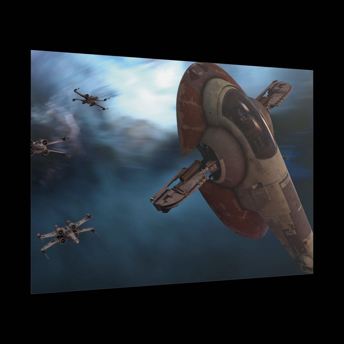StarWars Spacefighter "slave 1" Sci‑Fi Poster — Rolled Wall Art