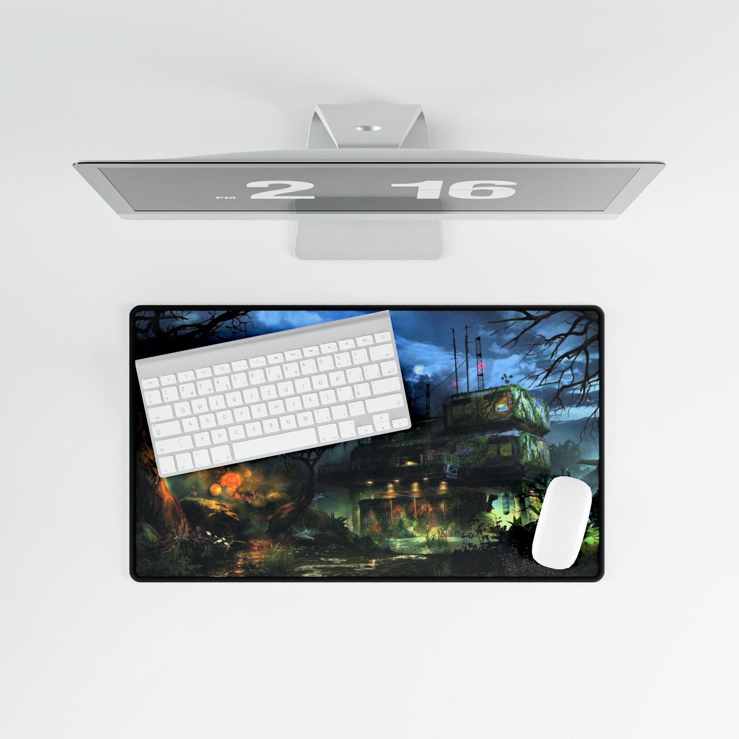 Call of Duty zombies themed Gaming Desk Mat —ZETSUBOU NO SHIMA" Zombies map  Haunted House Nightscape XL Keyboard Mouse Pad