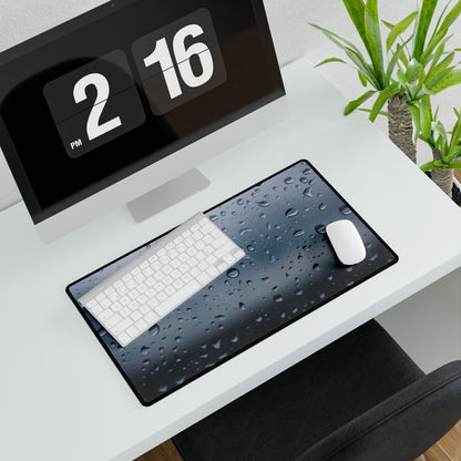 Rain Droplets Desk Mat
