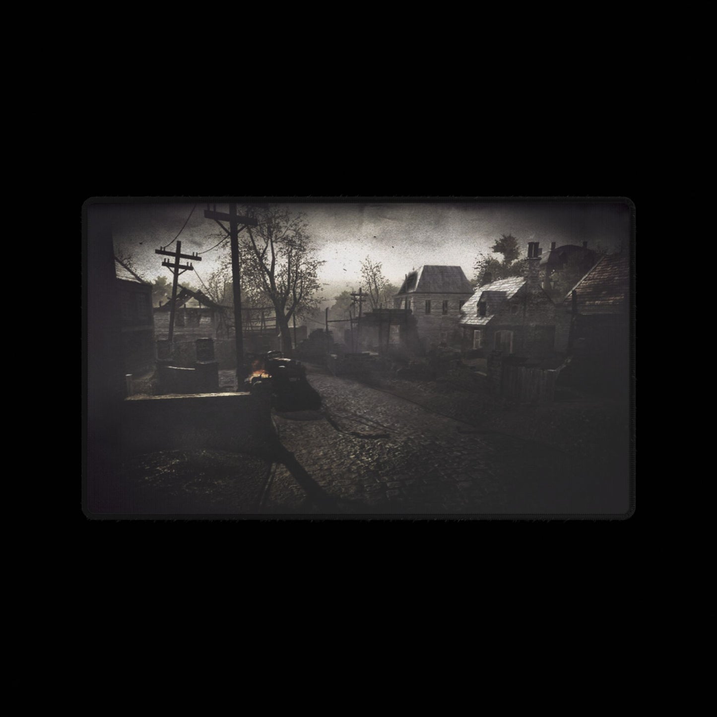 Custom Gaming Desk Mat Call of Duty World at War multiplayer map "UPHEAVAL — Dark War Themed Gaming Mouse Pad