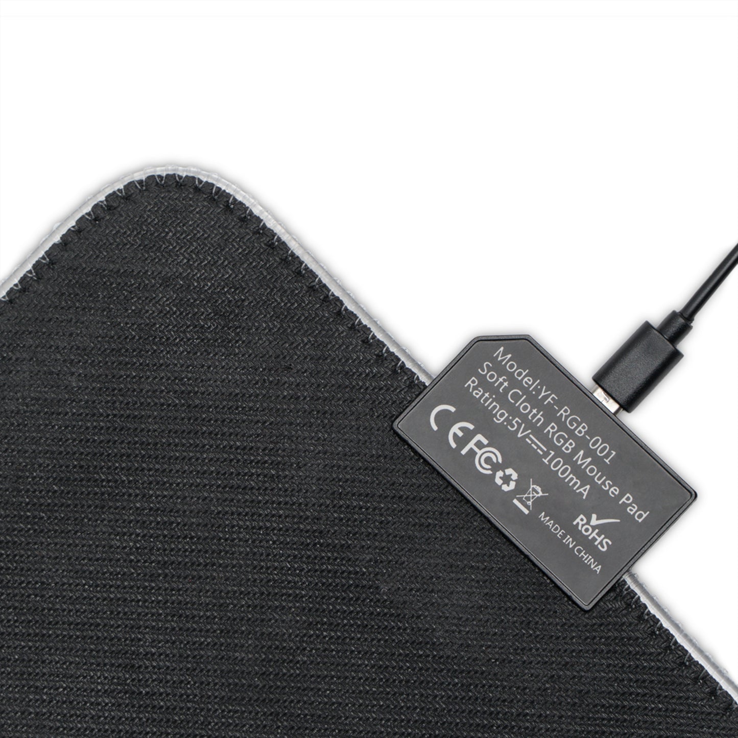 LED Gaming Mouse Pad — RGB Edge, Blue liquid Surface