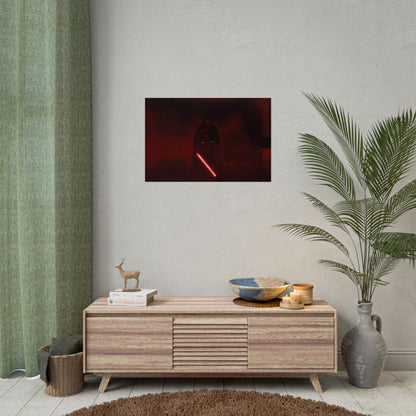 Dark Sith Knight Rolled Poster – Red Star wars themed