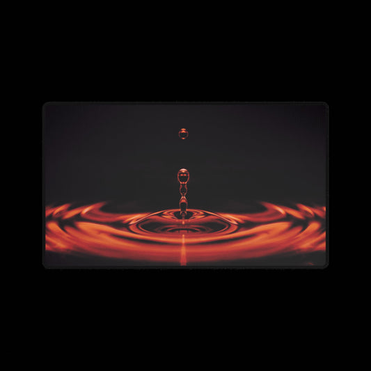 Red Liquid Desk Mat