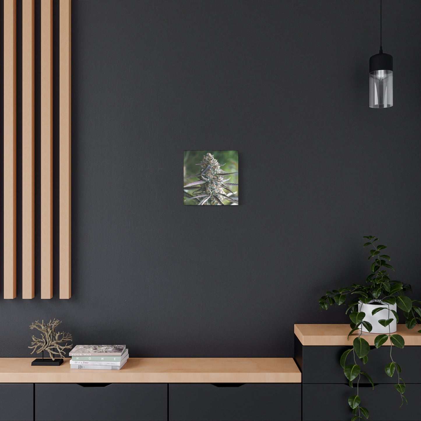 Cannabis Bud Canvas Print — Botanical Marijuana Wall Art (Matte Stretched)