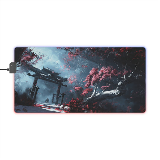 Cherry Blossom Torii LED Gaming Mouse Pad