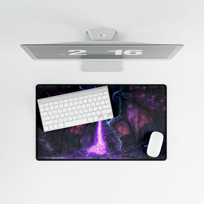 Dragon Breath Desk Mat — Purple Fantasy Gaming Mouse Pad