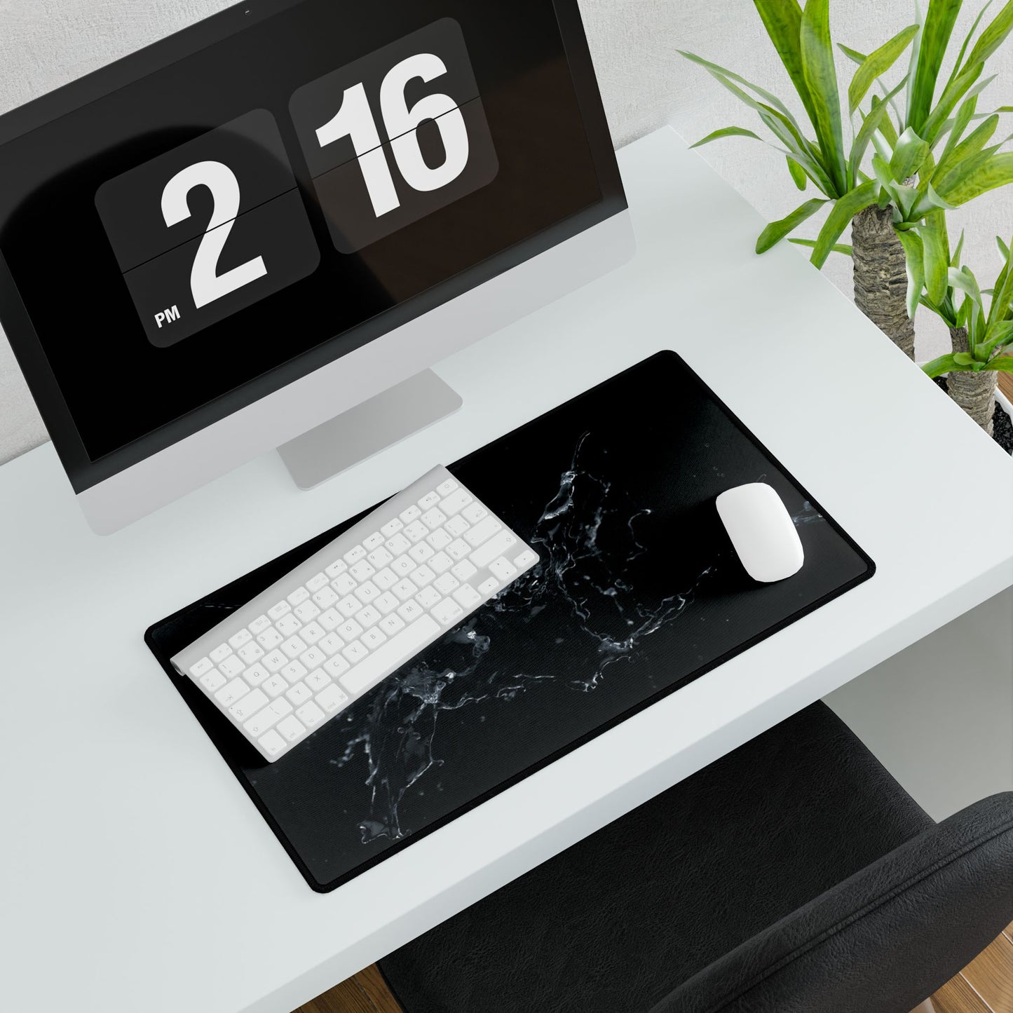 liquid black "desk mat"