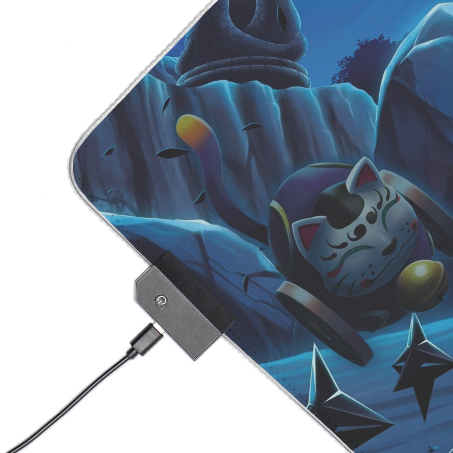LED Gaming Mouse Pad — Naruto Action RGB Desk Mat for Gamers