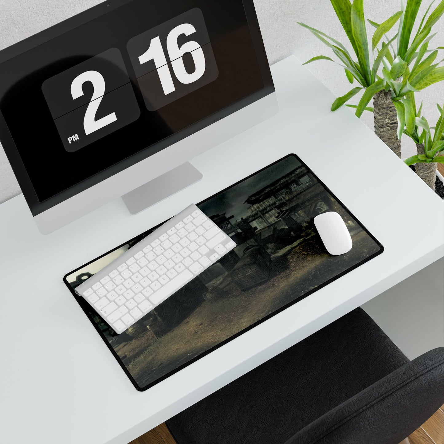 Custom Gaming Desk Mat Call of Duty World at War multiplayer map "ROUNDHOUSE" — War Landscape Mouse Pad