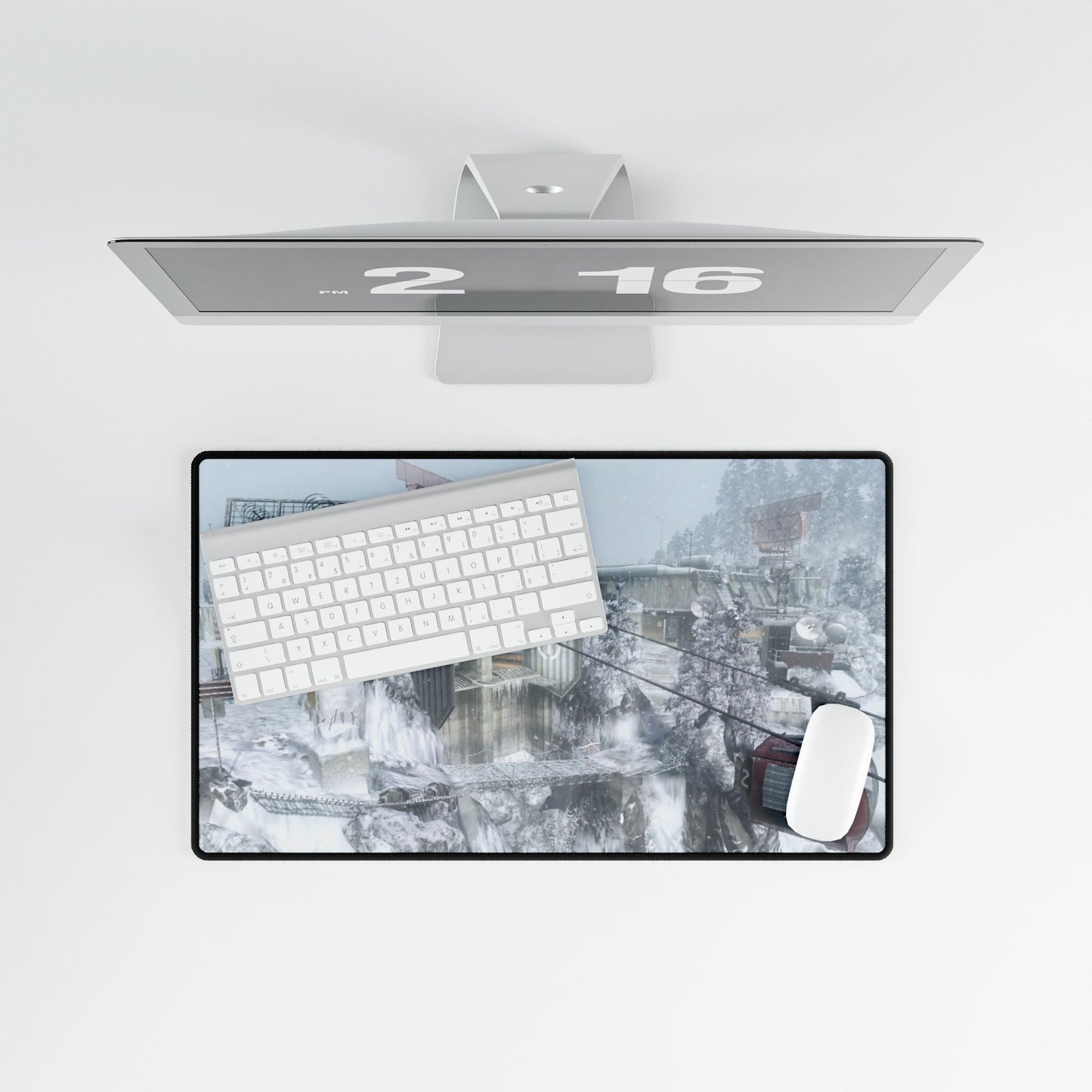Call of Duty Themed mouse pad og map "SUMMIT" Snowy Mountain Desk Mat - Elegant Office Decor for Winter Lovers