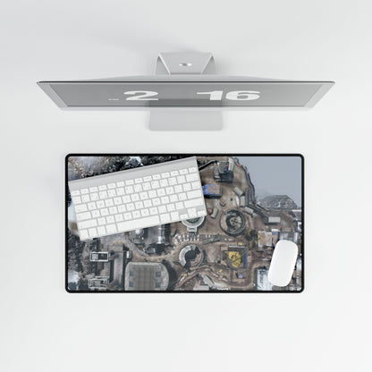 Custom Call of Duty Mouse pad DLC map "SILO" Aerial Snow Map Desk Mat — Gaming Mousepad with Winter City Map Design