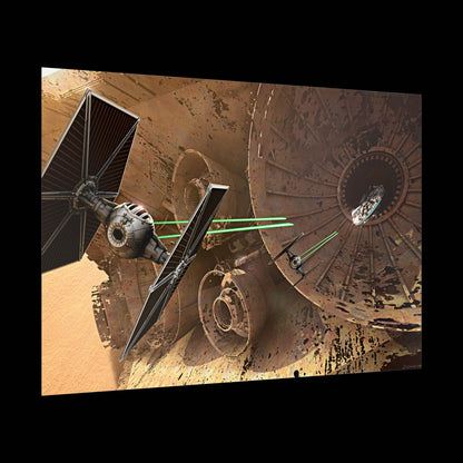StarWars Millenium falcon space battle- Star wars themed poster