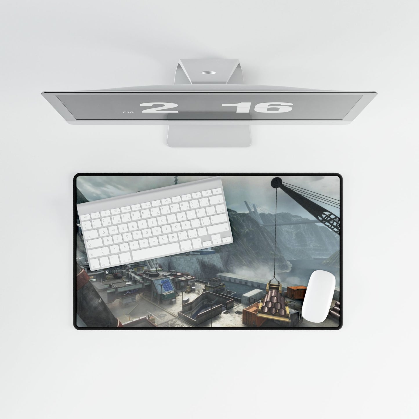 Call of Duty Themed Gaming-Themed Desk Mat DLC map "HYDRO" with Scenic Landscape