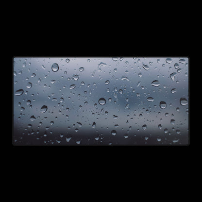 Rain Droplets Desk Mat