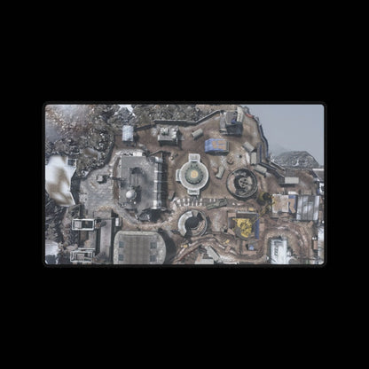 Custom Call of Duty Mouse pad DLC map "SILO" Aerial Snow Map Desk Mat — Gaming Mousepad with Winter City Map Design