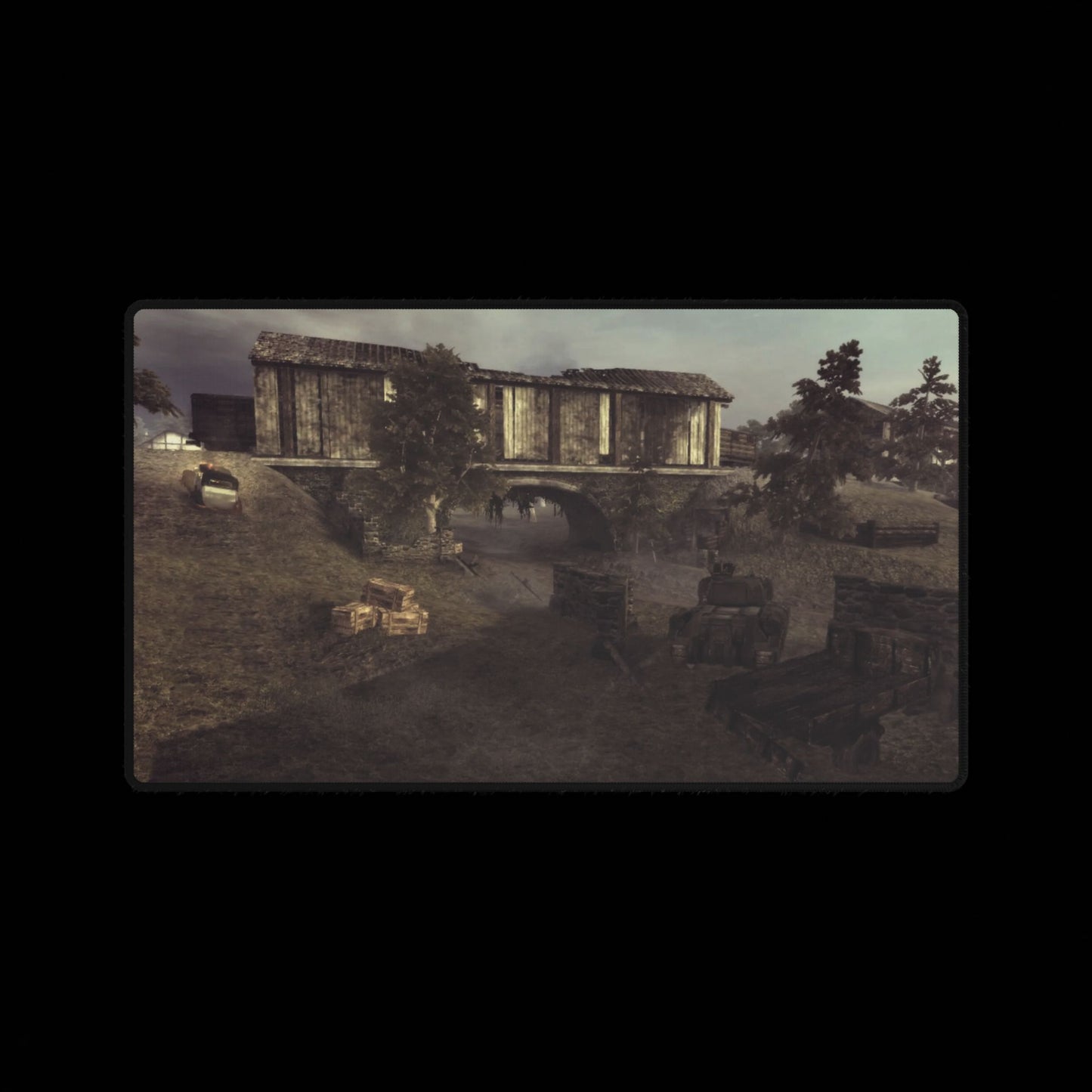 Custom Gaming Desk Mat Call of Duty World at War multiplayer map "SEELOW" War Themed Gaming/Work Mouse Pad